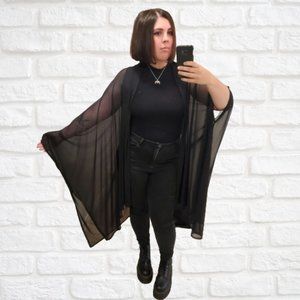 Foxblood Lilith Mesh Oversized Cloak